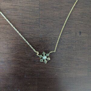Snowflake Necklace - Gold 18"